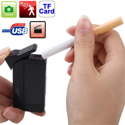 HD Real Fire Lighters with Motion Detection / Separate Recording, Support TF Card: 32GB Max(Black)