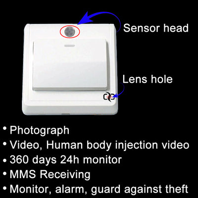 640x480 Security Star, MMS Alarm Camera, Surveillance Camera, Support Photograph / Video, Human Body Injection Video / 360 Days 24h Monitor / MMS Receiving / Monitor, Alarm, Guard Against Theft(White)