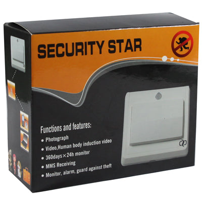 640x480 Security Star, MMS Alarm Camera, Surveillance Camera, Support Photograph / Video, Human Body Injection Video / 360 Days 24h Monitor / MMS Receiving / Monitor, Alarm, Guard Against Theft(White)