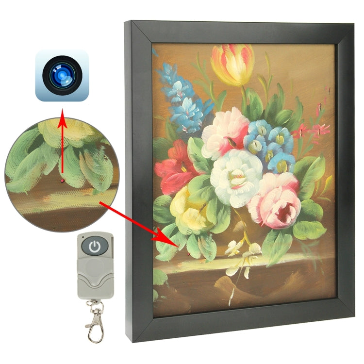 4GB Painting Style Security Camera with Remote Control (Video Resolution: 720x480)(Black)