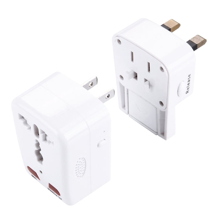 Plug Adapter Style DV Camera, with Built-in USB Port / Mini 5pin Charger for US, UK, AU, EU, Spport TF Card / Notion Detection Function(White)