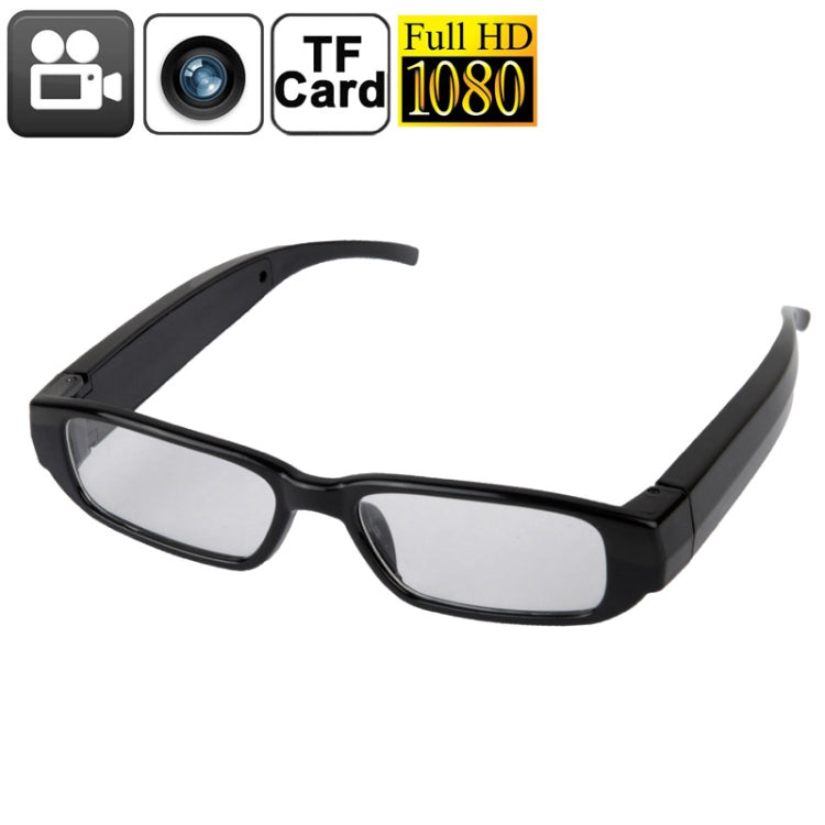 HD 5.0 Mega Pixels CMOS Glasses / Mini DVR Recorder Camera with Audio / Video Recording / Photo Function, Support TF Card up to 32GB (Plain Glass Spectacles)