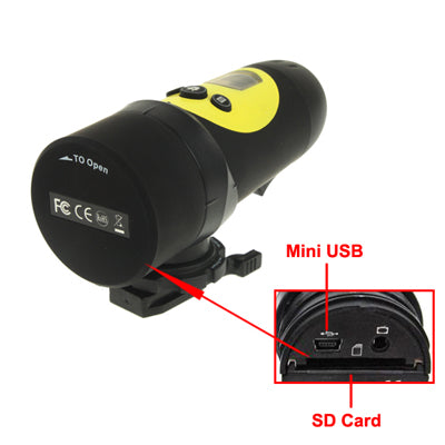 AT18A HD 720P Waterproof Sport Helmet Action Camera DVR, Support SD Card, AVI Video Format