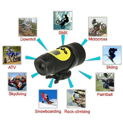 AT18A HD 720P Waterproof Sport Helmet Action Camera DVR, Support SD Card, AVI Video Format