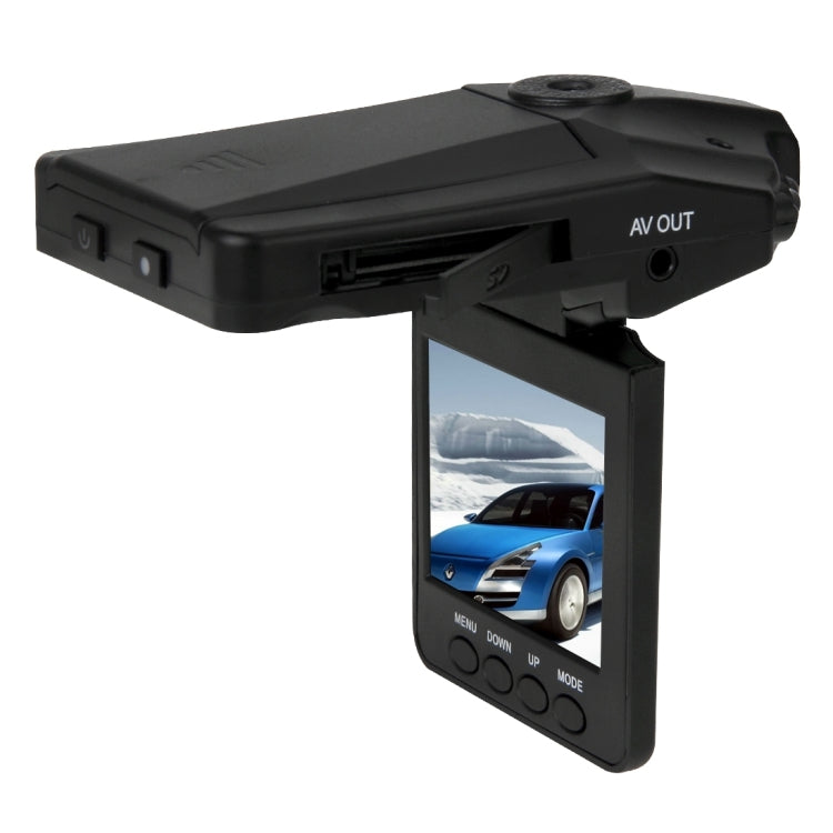 720P 2.5 inch TFT LCD Screen Vehicle DVR, Support Night Vision & SD Card, 4X Digital Zoom, AVI Video Format, AV OUT Function(Black)