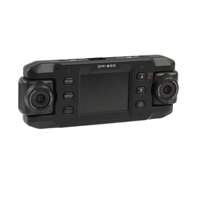 2.0 inch Screen Dual Lenses Vehicle DVR, Support TF Card / 3G-Sensor / 180-degree Rotary / 140-degree Wide View Angle / AV Out / GPS External Active Module / Anti Shake(Black)