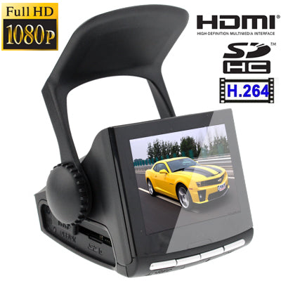 P1 Black, 2.4 inch TFT Screen Full HD 1920x1080P Driving Recorder , Support TF Card / HDMI / USB Output, H2.64 Video format , Wide Angle 100 Degrees(Black)