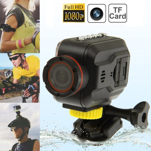 Full HD 1080P Waterproof Mini DV Sport Camera with 1.5 inch HD TFT LCD Screen, Support TF Card / HDMI Output, 120 Degree Viewing Angle, 30m Waterproof(Black)