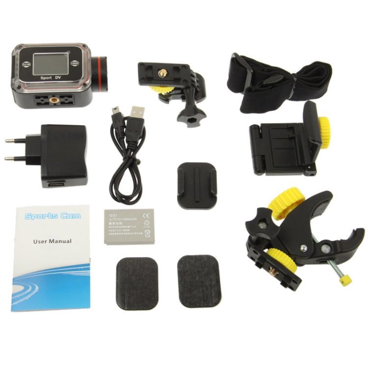 Full HD 1080P Waterproof Mini DV Sport Camera with 1.5 inch HD TFT LCD Screen, Support TF Card / HDMI Output, 120 Degree Viewing Angle, 30m Waterproof(Black)