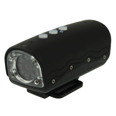 RD32 HD 720P Waterproof Mini DV Sport Camera with 8 White LED Lights, 5.0 Mega Pixels, Support TF Card / AV Output, 120 Degree Viewing Angle(Black)
