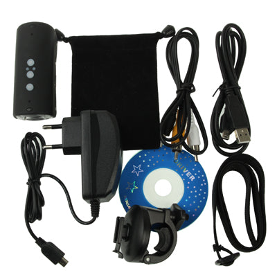 RD32 HD 720P Waterproof Mini DV Sport Camera with 8 White LED Lights, 5.0 Mega Pixels, Support TF Card / AV Output, 120 Degree Viewing Angle(Black)