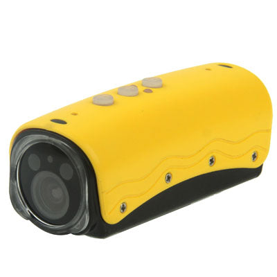 RD32II Full HD 1080P Waterproof Mini DV Sport Camera with 2 IR LED Night Vision Lights, 5.0 Mega Pixels, Support TF Card / HDMI Output, 120 Degree Viewing Angle(Yellow)