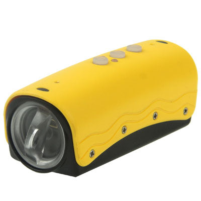 RD32II Full HD 1080P Waterproof Mini DV Sport Camera with 2 IR LED Night Vision Lights, 5.0 Mega Pixels, Support TF Card / HDMI Output, 120 Degree Viewing Angle(Yellow)