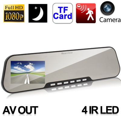 2.7 inch LCD Screen Full HD 1080P Car Camera Vehicle DVR with 4 IR LED Night Vision Lights, Support Recording / Motion Detection / Micro SD/TF Card, Viewing Angle: 140 Degree(Black)