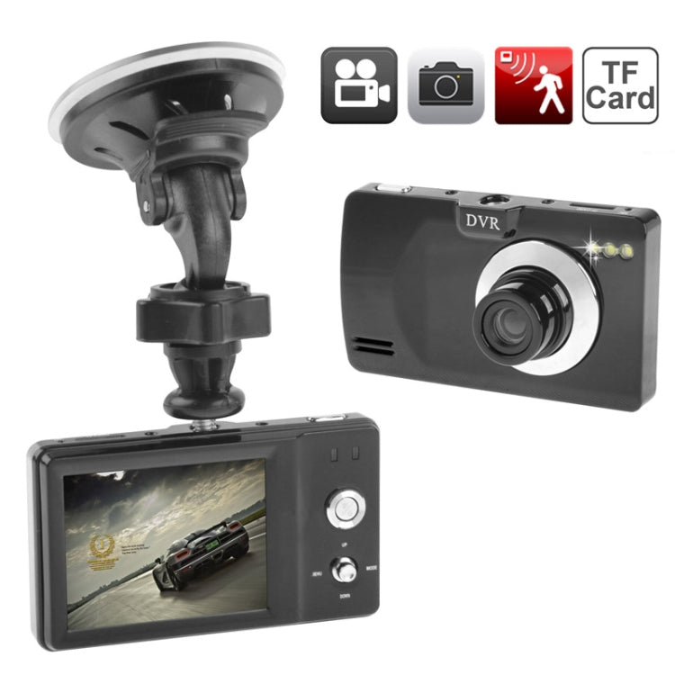 HD Portable DVR with 2.5 inch TFT LCD Screen, 120 Degree Ultra Wide-angle Lens, Support TF Card Up to 32GB (HD298)(Black)