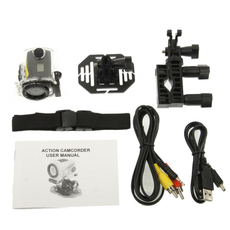 Full HD 720P  Sport Camera with Waterproof Case, 5.0 Mega Pixels, Support TF Card, 90 Degree Wide Viewing Angle, 30m Waterproof