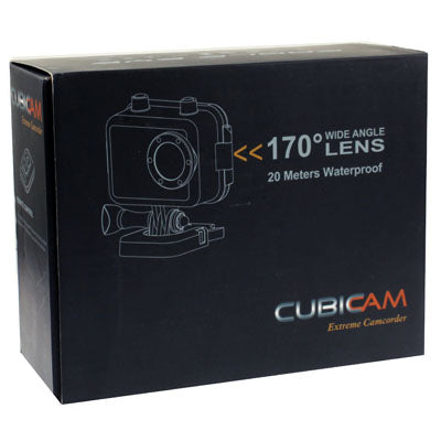 CUBICAM Full HD 1920x1080 1.5 inch Waterproof 5.0 Mega Pixels Sports Camera Cubicam with Remote Control, 170 Degree Ultra wide Angle , Support Waterproof  / HDMI Output / TF Card, H2.64 Video format , 20 Meters Waterproof