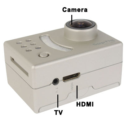 SDV-500 Full HD 1080P Waterproof 5.0 Mega Pixels Sports DV Camera Skiing / Surfing / Motorcycle Race / Bungee Jumping , 170 Degree Ultra wide Angle , Support Waterproof  / TV OUT / HDMI Output / TF Card, H2.64 Video format , 30 Meters Waterproof