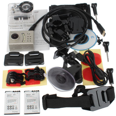 SDV-500 Full HD 1080P Waterproof 5.0 Mega Pixels Sports DV Camera Skiing / Surfing / Motorcycle Race / Bungee Jumping , 170 Degree Ultra wide Angle , Support Waterproof  / TV OUT / HDMI Output / TF Card, H2.64 Video format , 30 Meters Waterproof