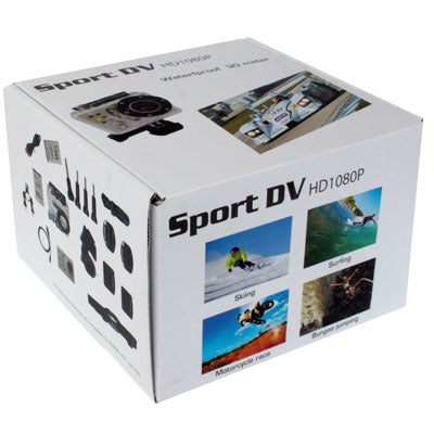 SDV-500 Full HD 1080P Waterproof 5.0 Mega Pixels Sports DV Camera Skiing / Surfing / Motorcycle Race / Bungee Jumping , 170 Degree Ultra wide Angle , Support Waterproof  / TV OUT / HDMI Output / TF Card, H2.64 Video format , 30 Meters Waterproof