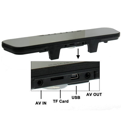 TKD069 Black, 2.7 inch TFT Screen Dual Camera 1280x720P Car Camera Vehicle DVR with 4 Infrared Night Vision Lights, Support Record / Photograph /AV Out / Motion Detection / Collision Sensor/ Reverse Rear View Function and SD Card(Black)