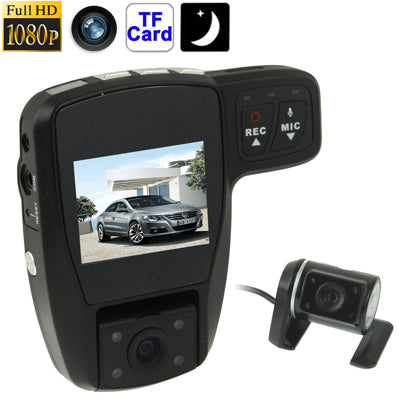 F5 HD 720P 2.0 inch Screen DVR + Separate Camera, Support Night Vision & TF Card(Black)