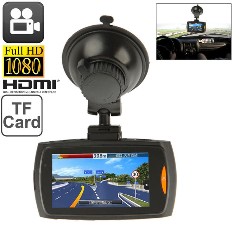 Full HD 1080P Vehicle DVR 2.7 inch Screen Display, Support TF Card, Support Loop Recording / Motion Detection / AV OUT / Night Vision (T838)(Black)