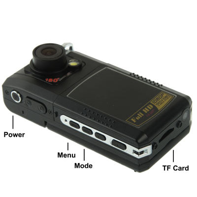 F900 2.0 inch Screen 4x Zoom Car DVR Vehicle Video Recorder with GPS Antenna & Remote Controller, 120 Degree Angle Lens, 270 Degree Screen Rotation(Black)