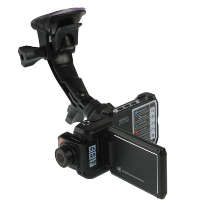 F900 2.0 inch Screen 4x Zoom Car DVR Vehicle Video Recorder with GPS Antenna & Remote Controller, 120 Degree Angle Lens, 270 Degree Screen Rotation(Black)