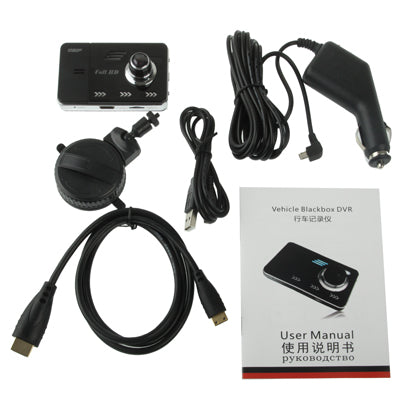 GF5000 2.7 inch Full HD 1080P Vehicle DVR / Car Camcorder, Support G-sensor / Motion Detection / Cycle Recording / TF Card, 120 Degree Wide Viewing Angle(Black)