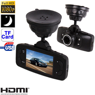 GS9000L H.264 1.3 Mega Pixels CMOS Full HD 1080P 2.7 inch TFT LCD Screen Advanced Portable Car Camcorder, Support G-sensor / Motion Detection / HDMI / IR / TF Card, Viewing Angle: 140 Degree