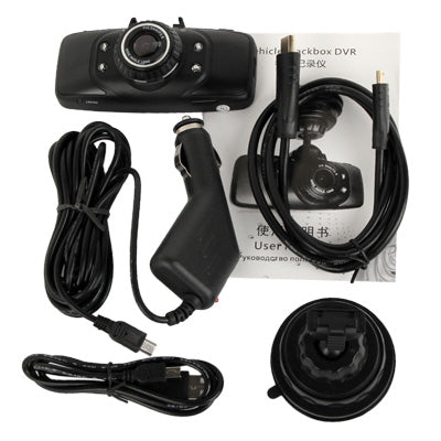 GS9000L H.264 1.3 Mega Pixels CMOS Full HD 1080P 2.7 inch TFT LCD Screen Advanced Portable Car Camcorder, Support G-sensor / Motion Detection / HDMI / IR / TF Card, Viewing Angle: 140 Degree