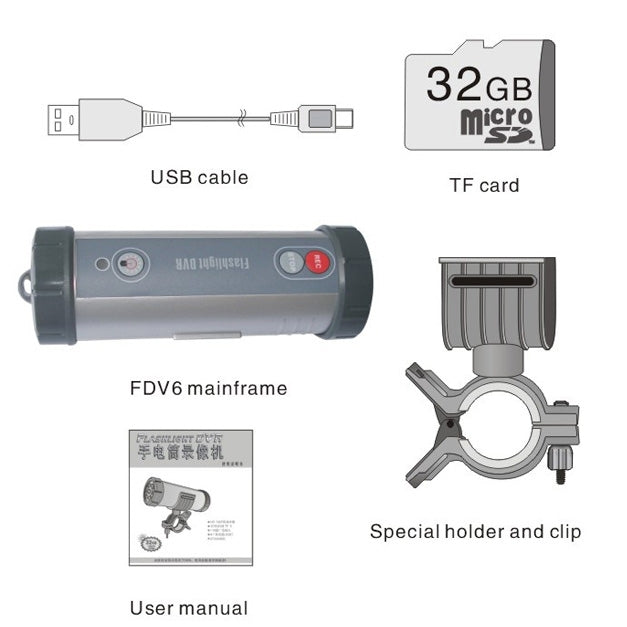 FDV6 HD 720P Mini DVR Sport Camera Video Recorder Camcorder with Flashlight