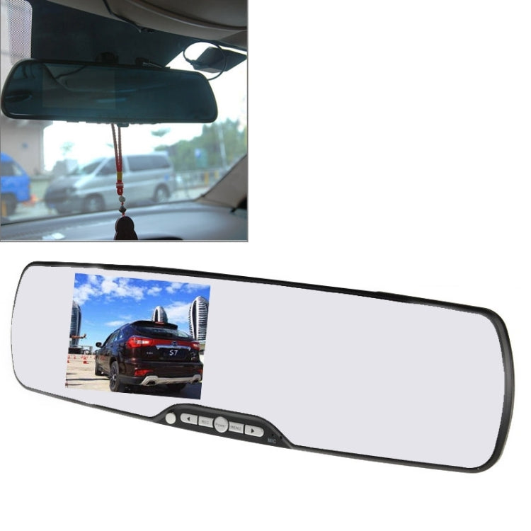 Full HD Rearview Mirror 2.7 inch TFT LCD Screen Bluetooth Car DVR with Mic, Support Motion Detection / Night Vision