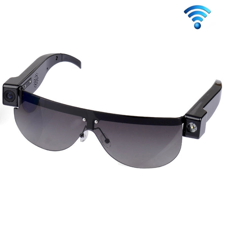 HD 720P 2.0 Megapixel WiFi Sports Sunglass Camera, 120 Degree Wide Angle HD Lens(Black)