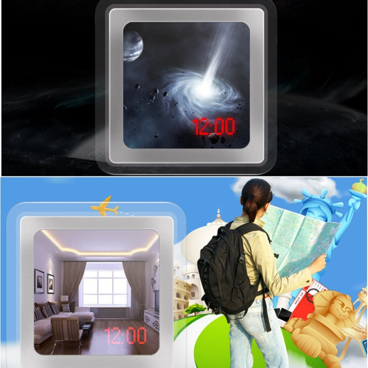 HD 1080P WiFi Pinhole Camera Mirror Clock, Real-time Video By Wifi Mobile Phones / Computer