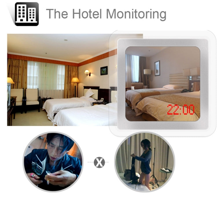HD 1080P WiFi Pinhole Camera Mirror Clock, Real-time Video By Wifi Mobile Phones / Computer