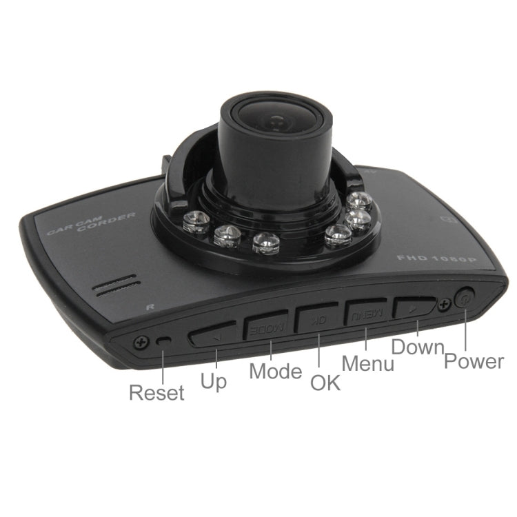 G30 Full HD 1080P 2.4 inch LCD Screen Display Car DVR Recorder, Novatek  Programs, Support Loop Recording / Motion Detection / G-Sensor / Night Vision Function