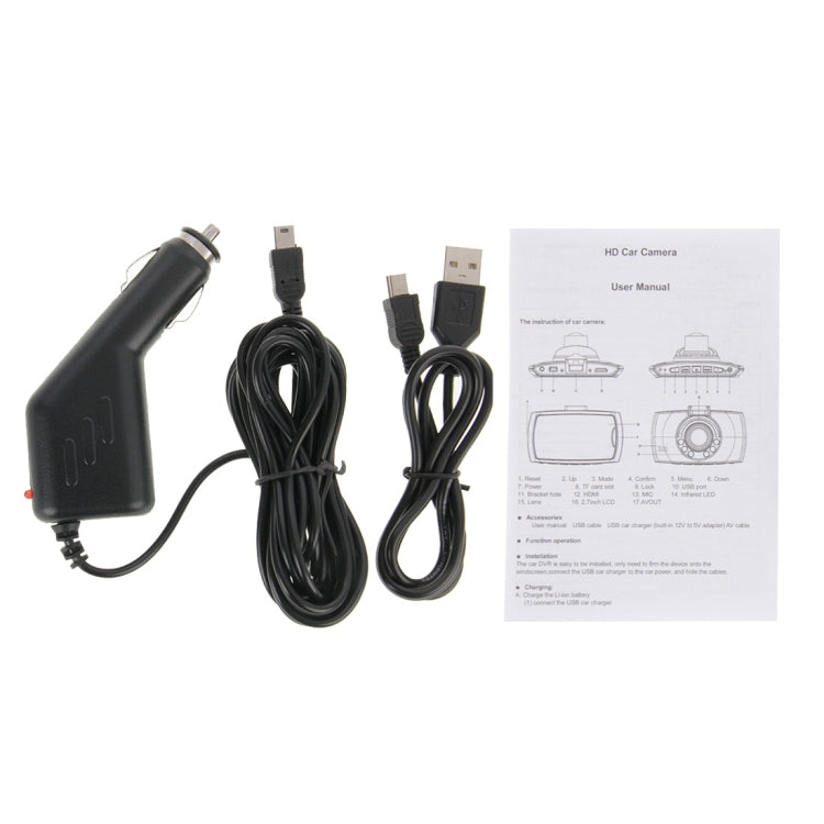 G30 Full HD 1080P 2.4 inch LCD Screen Display Car DVR Recorder, Novatek  Programs, Support Loop Recording / Motion Detection / G-Sensor / Night Vision Function