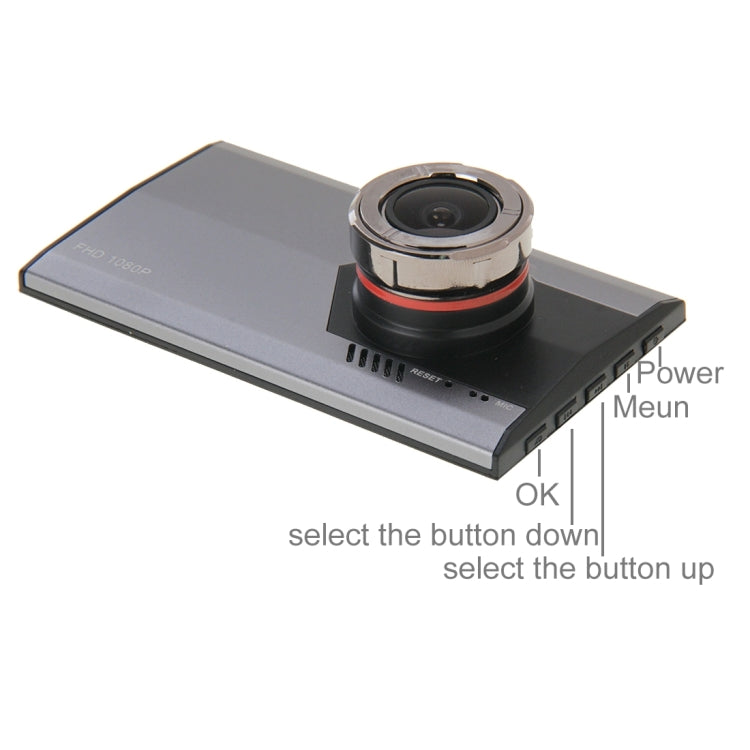 A8 Full HD 1080P 3.0 inch Screen Display Car DVR Recorder, 170 Degree Wide Angle Viewing, Generalplus 1248, Support Loop Recording / Motion Detection / G-Sensor Function