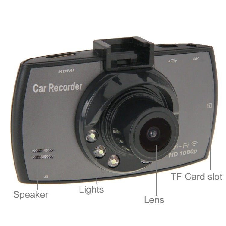 D828 Full HD 1080P 2.7 inch TFT Screen Display WiFi Car DVR Recorder, 170 Degree Wide View Angle Lens, Support Loop Recording / Motion Detection / G-Sensor Function