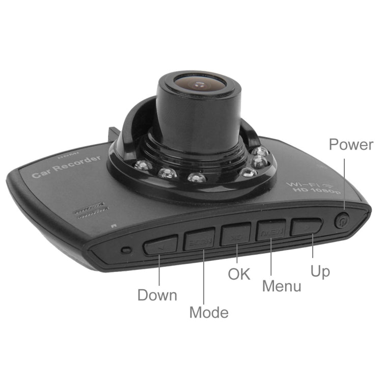 D828 Full HD 1080P 2.7 inch TFT Screen Display WiFi Car DVR Recorder, 170 Degree Wide View Angle Lens, Support Loop Recording / Motion Detection / G-Sensor Function