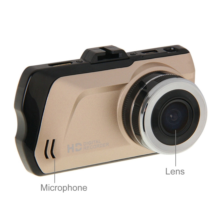 SD01 Full HD 1080P 3.0 inch Screen Display Car DVR Recorder, 120 A+ Grade Degree Wide View Angle Lens, Support Loop Recording / Motion Detection / Night Vision / SOS / G-Sensor Function