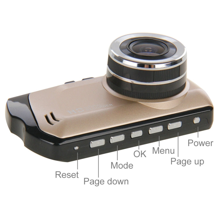 SD01 Full HD 1080P 3.0 inch Screen Display Car DVR Recorder, 120 A+ Grade Degree Wide View Angle Lens, Support Loop Recording / Motion Detection / Night Vision / SOS / G-Sensor Function