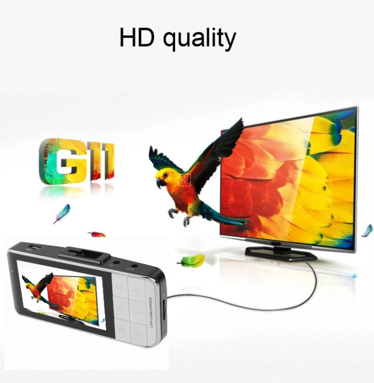 AT66 Full HD 1080P 2.7 inch Screen Display Vehicle DVR, 170 Degree Viewing Angle, Support Loop Recording / Motion Detection / G-sensor