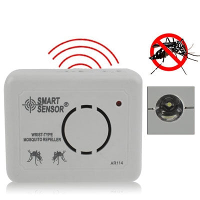 Clip-on Wrist Type Ultrasonic Anti Mosquito / Insect Pest Repeller with Flashlight(Grey)