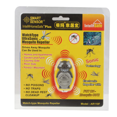 Watch Type Big Big Wolf Shaped Ultrasonic Mosquito Repeller(Yellow)