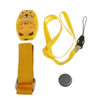 Watch Type Tiger Shaped Ultrasonic Mosquito Repeller(Yellow)