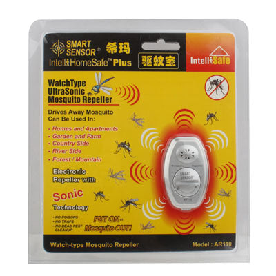 Watch Type Ultrasonic Mosquito Repeller(Silver)