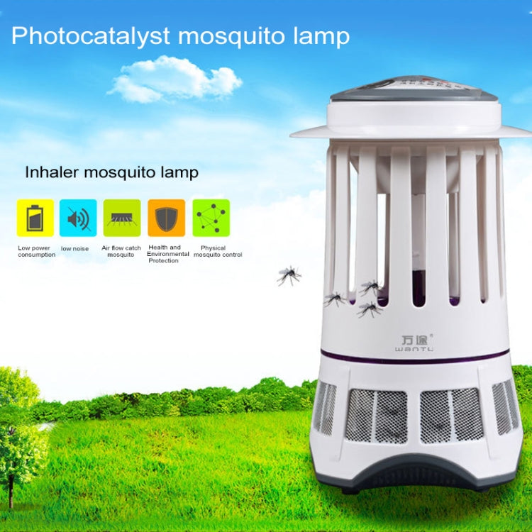 Lighthouse Shape Electrical Inhale Style LED Light Attracter Mosquito Killer Lamp(White)